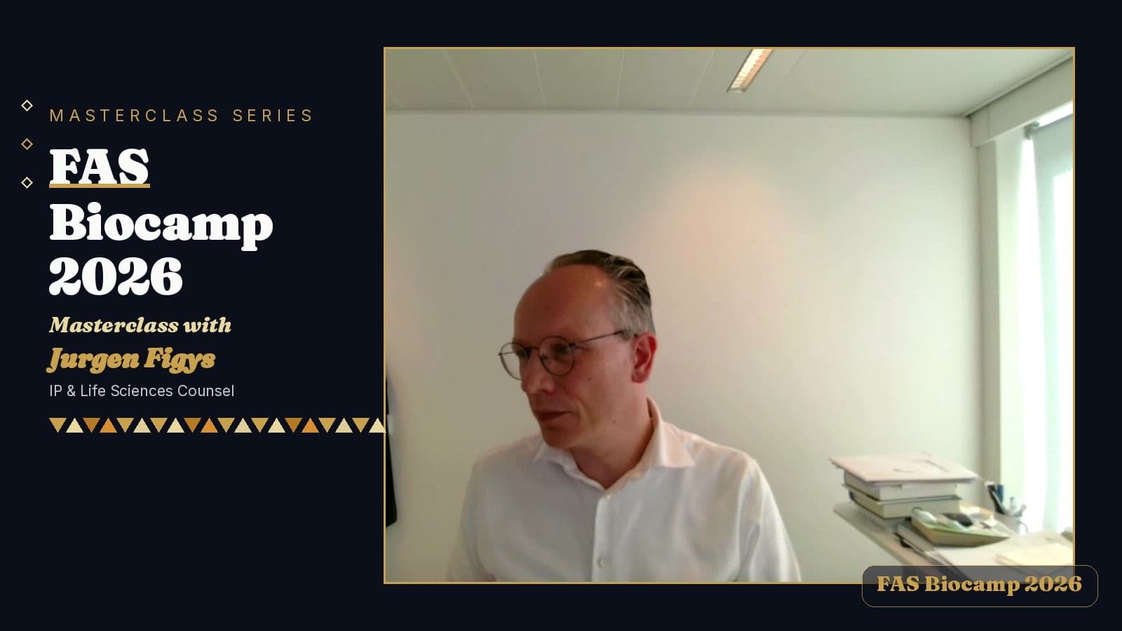 From Discovery to Defensible Venture: Jurgen Figys at the FAS Biocamp