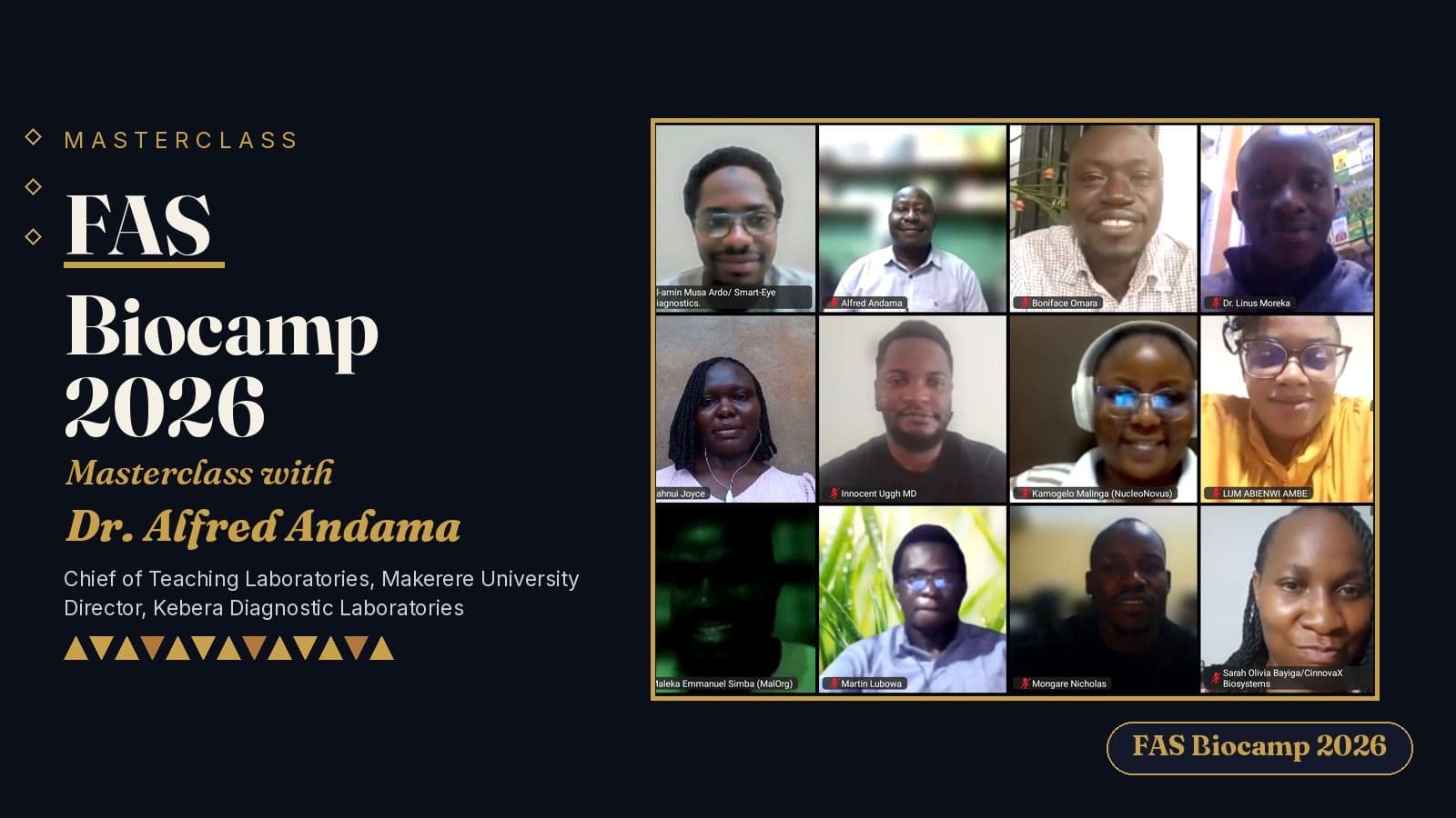 From the Bench to a Company: Alfred Andama at the FAS Biocamp
